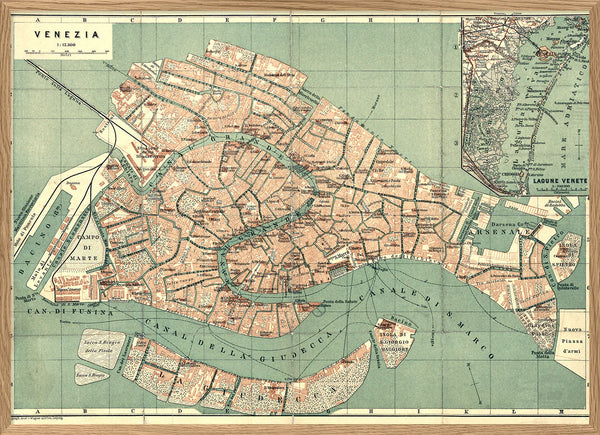 Affiche Map of Venice
