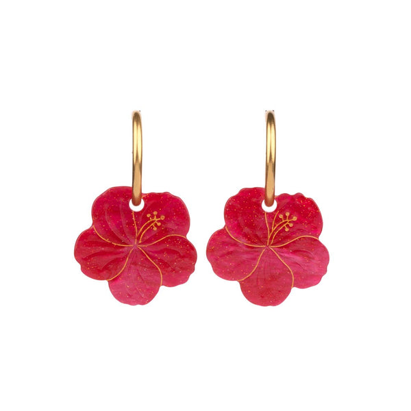 Boucles d'oreilles Hibiscus