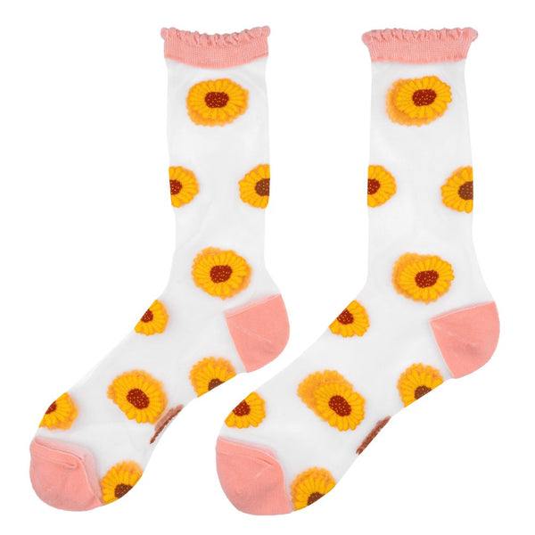 Chaussettes Transparentes Tournesol