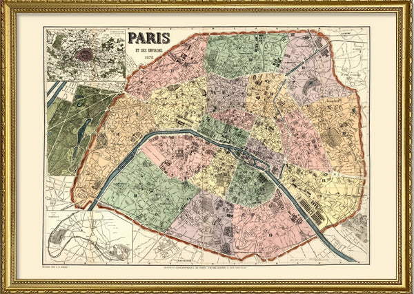 Affiche Map of Paris