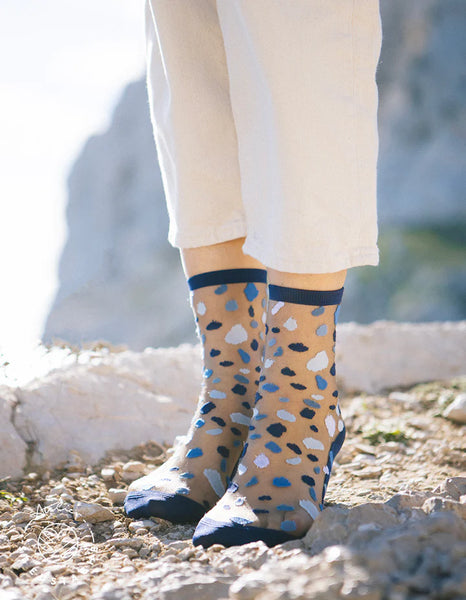 Chaussettes Lac Givré Bleu