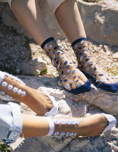 Chaussettes Lac Givré Bleu