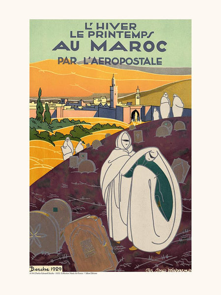Affiche L'Hiver, Le Printemps au Maroc - Air France