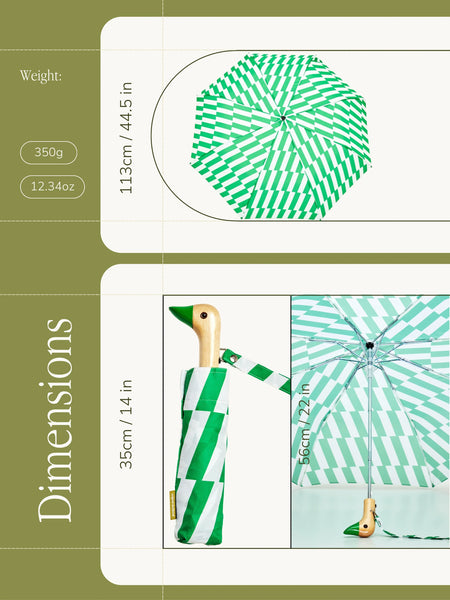 Parapluie Canard Carreaux Vert