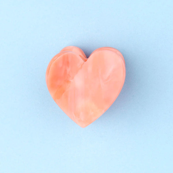 Mini-pince à cheveux Coeur Rose