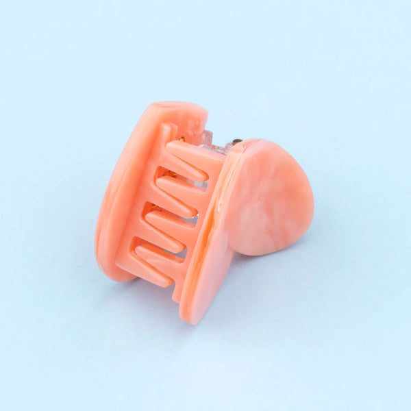 Mini-pince à cheveux Coeur Rose