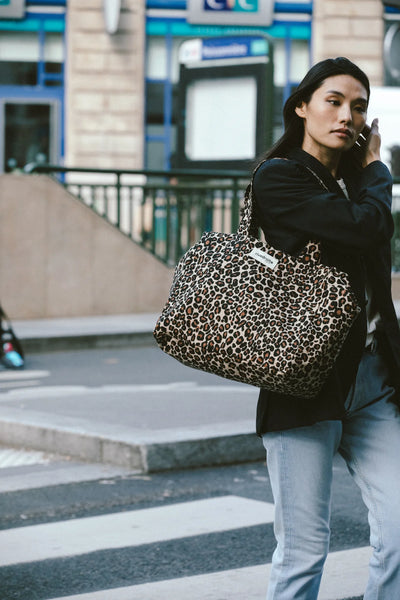 Sac Célestins Léopard Beige