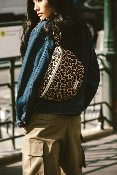 Sac Banane Custine XL Léopard Beige