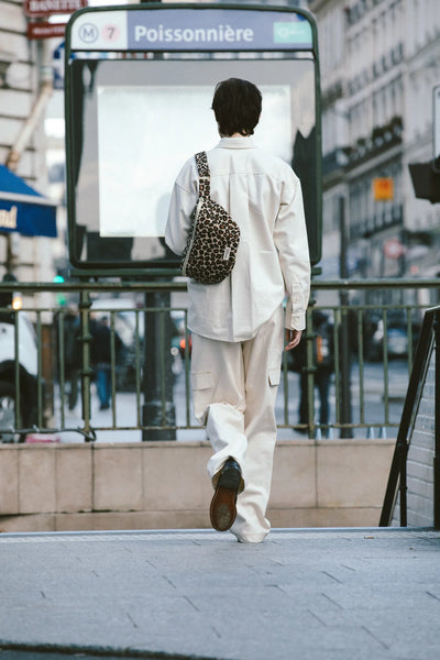 Sac Banane Custine XL Léopard Beige