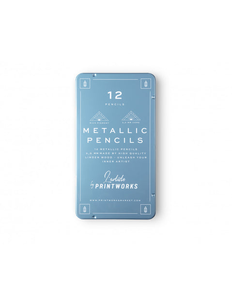 Boîte de 12 Crayons de Couleurs - Metallic