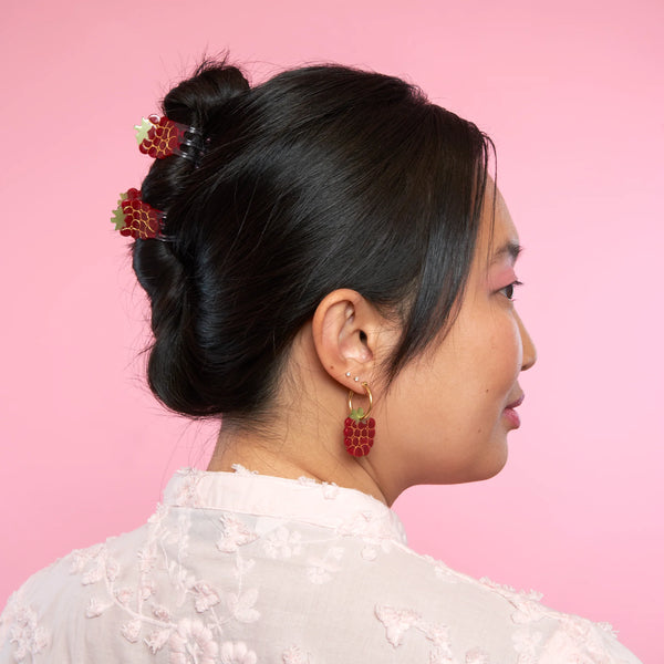 Mini-pince à cheveux Framboise
