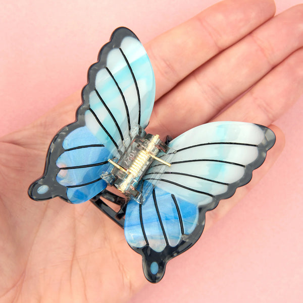 Pince à cheveux Papillon Bleu