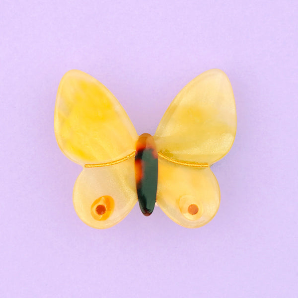 Barrette Papillon Jaune