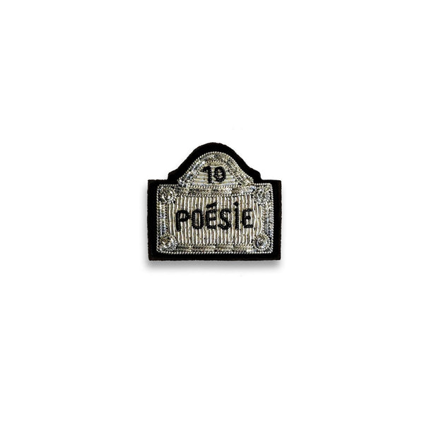 Broche Poésie Argent