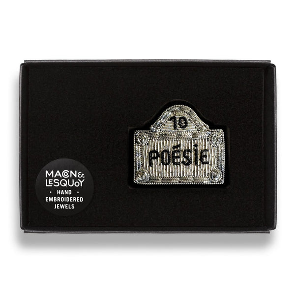 Broche Poésie Argent