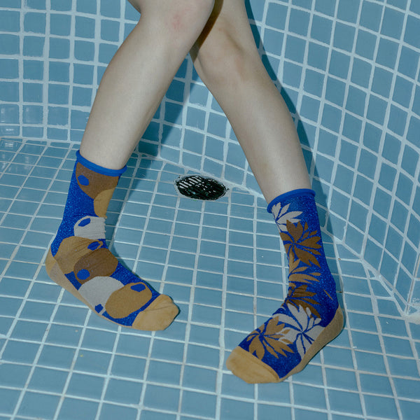Chaussettes Lamé Sparkling Blue