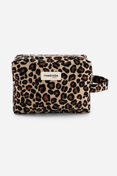 Trousse Tournelles XL Léopard Beige