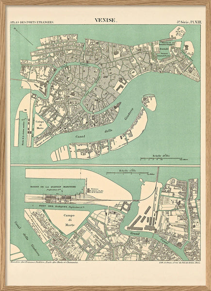 Affiche Map of Venice