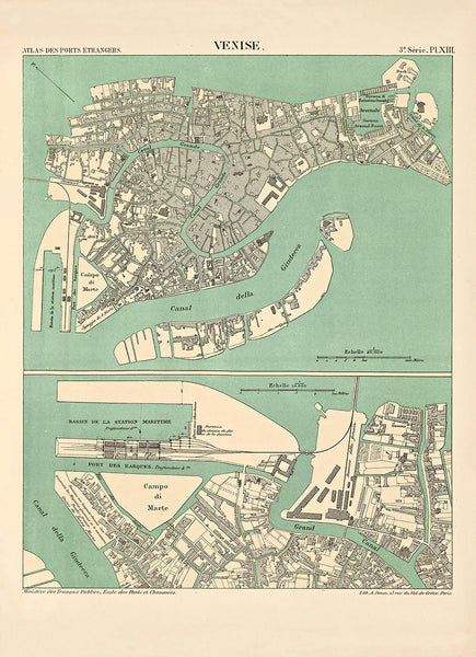 Affiche Map of Venice