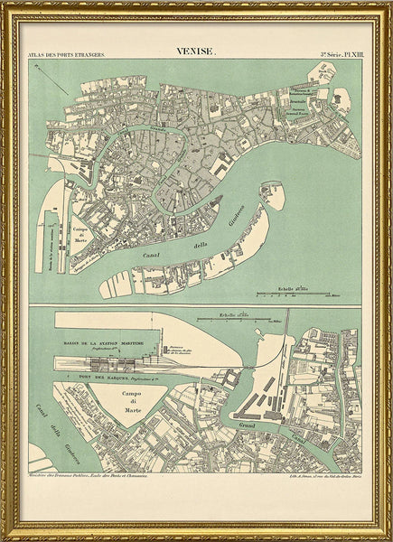 Affiche Map of Venice