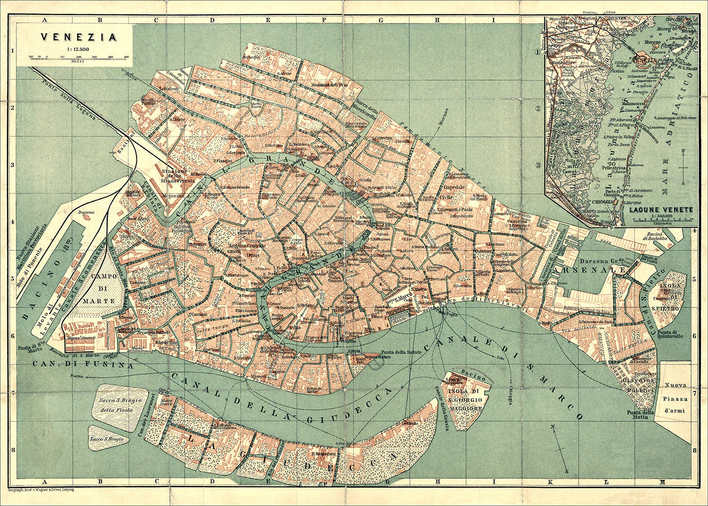 Affiche Map of Venice