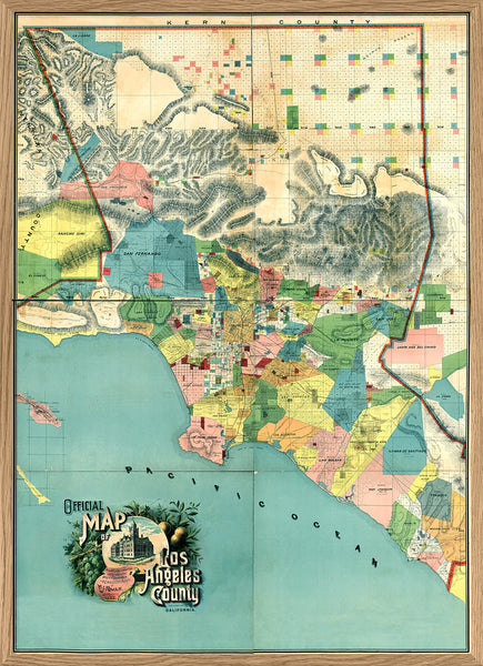 Affiche Map of Los Angeles County