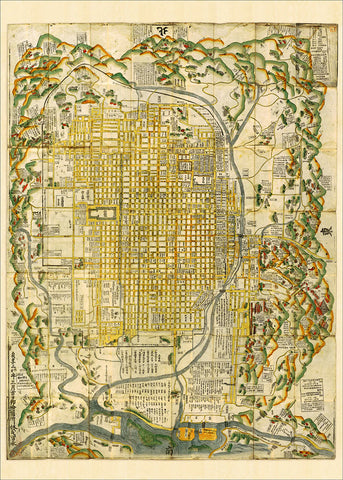 Affiche Map of Kyoto