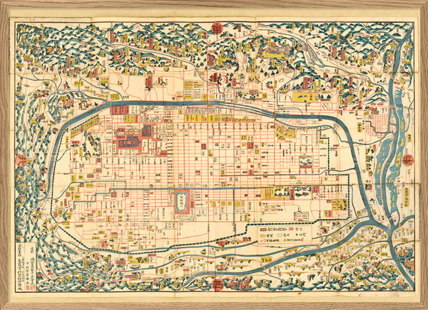 Affiche Map of Kyoto