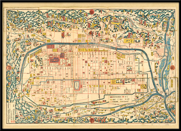 Affiche Map of Kyoto