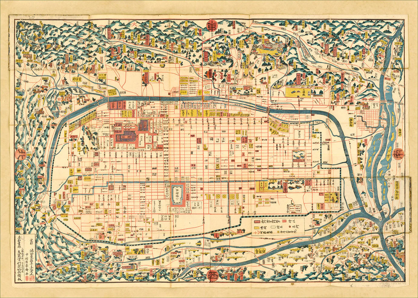 Affiche Map of Kyoto