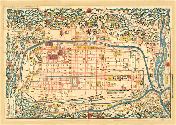 Affiche Map of Kyoto