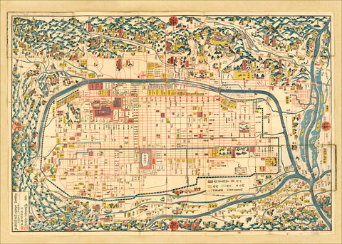 Affiche Map of Kyoto