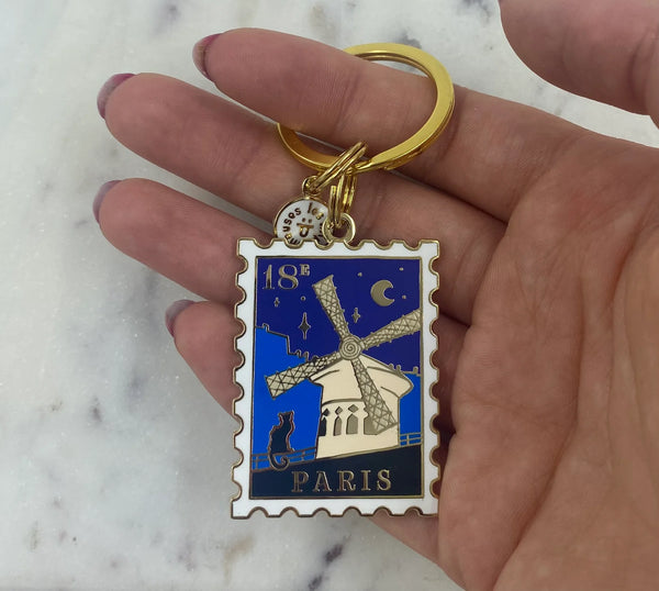 Porte-clés Timbre Paris 18ème