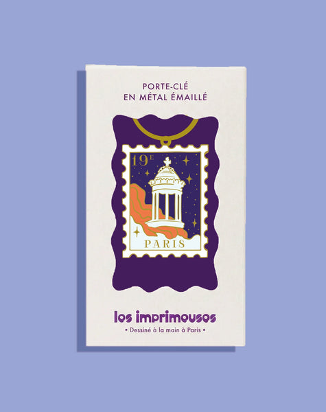 Porte-clés Timbre Paris 19ème