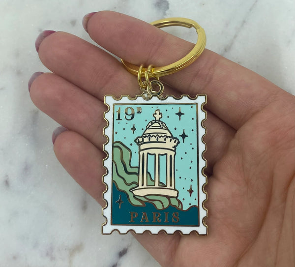 Porte-clés Timbre Paris 19ème