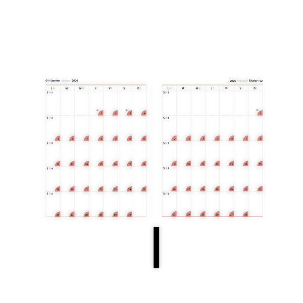 Agenda de Poche 2026 Rhododendron
