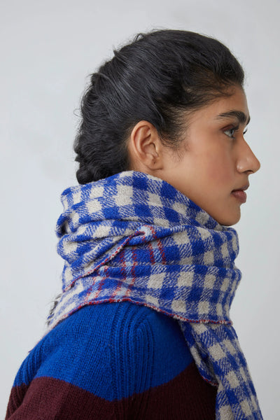Echarpe Laine et Soie 703 Royal Blue