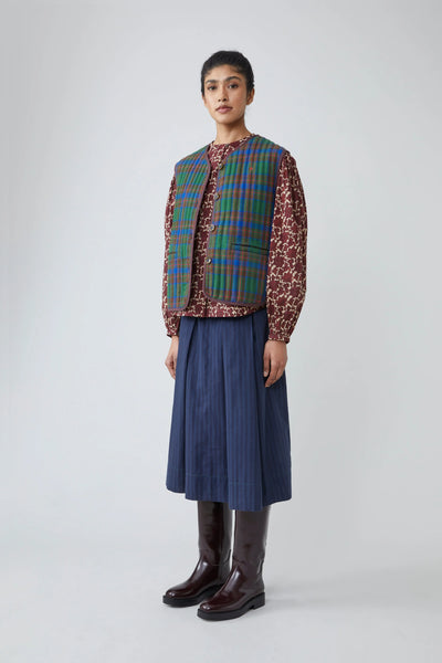 Gilet Ava Checks Royal Blue