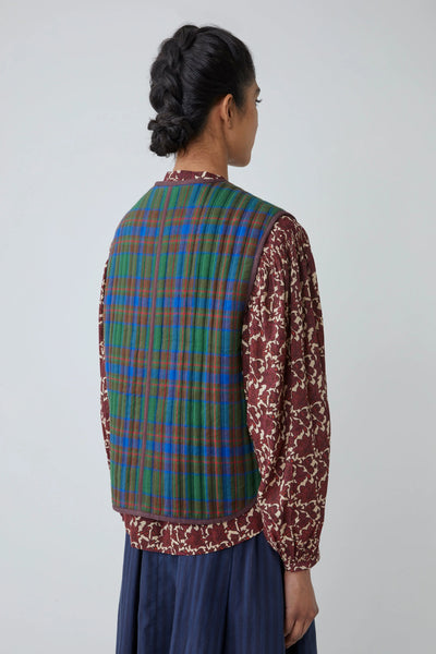 Gilet Ava Checks Royal Blue