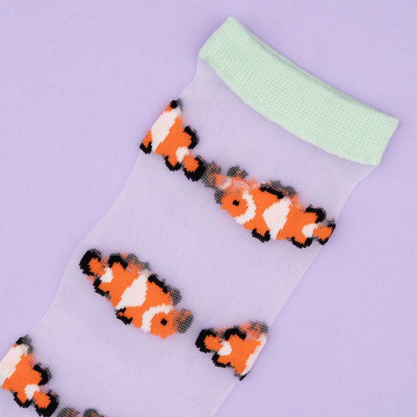 Chaussettes Transparentes Poisson Clown