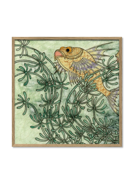 Affiche Green Tile with Fish I