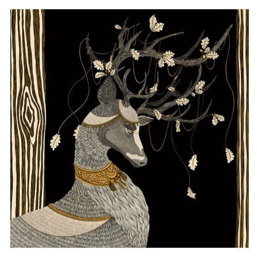 Carré Cerf Bohème - Noir