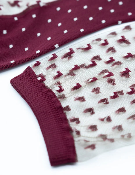Chaussettes Crescent Dunes Bordeaux