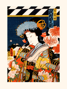 Affiche Acteur en Femme Noble - Kunichika