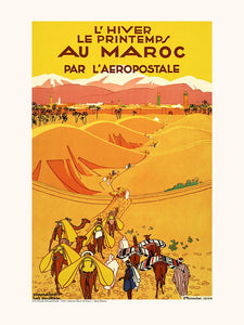 Affiche L'Hiver, Le Printemps au Maroc - Air France