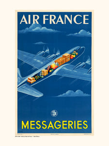 Affiche Messageries - Air France