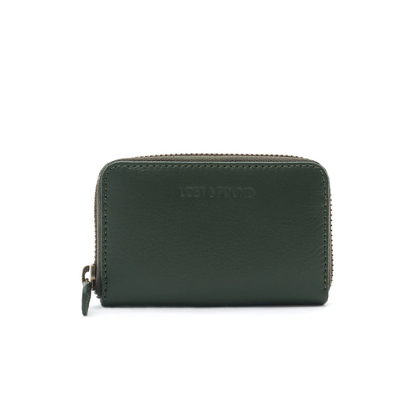 Mini Portefeuille Zippé en Cuir