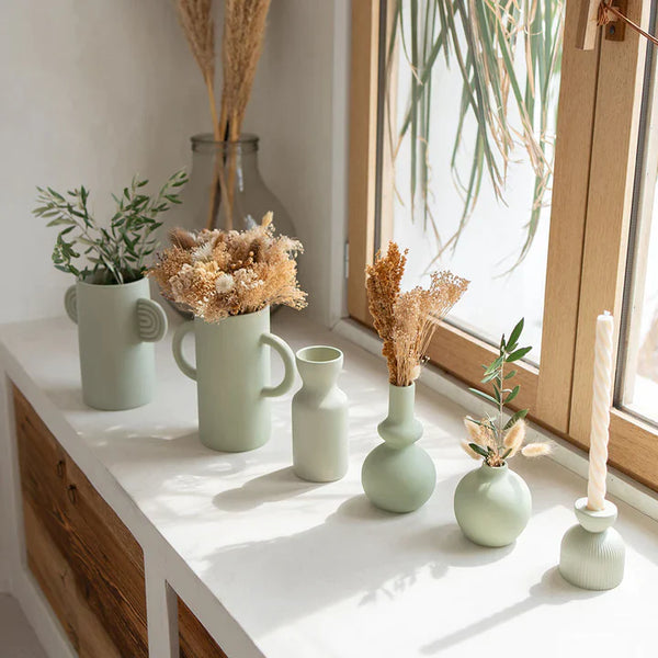 Vase avec Anses Mediterranea vert