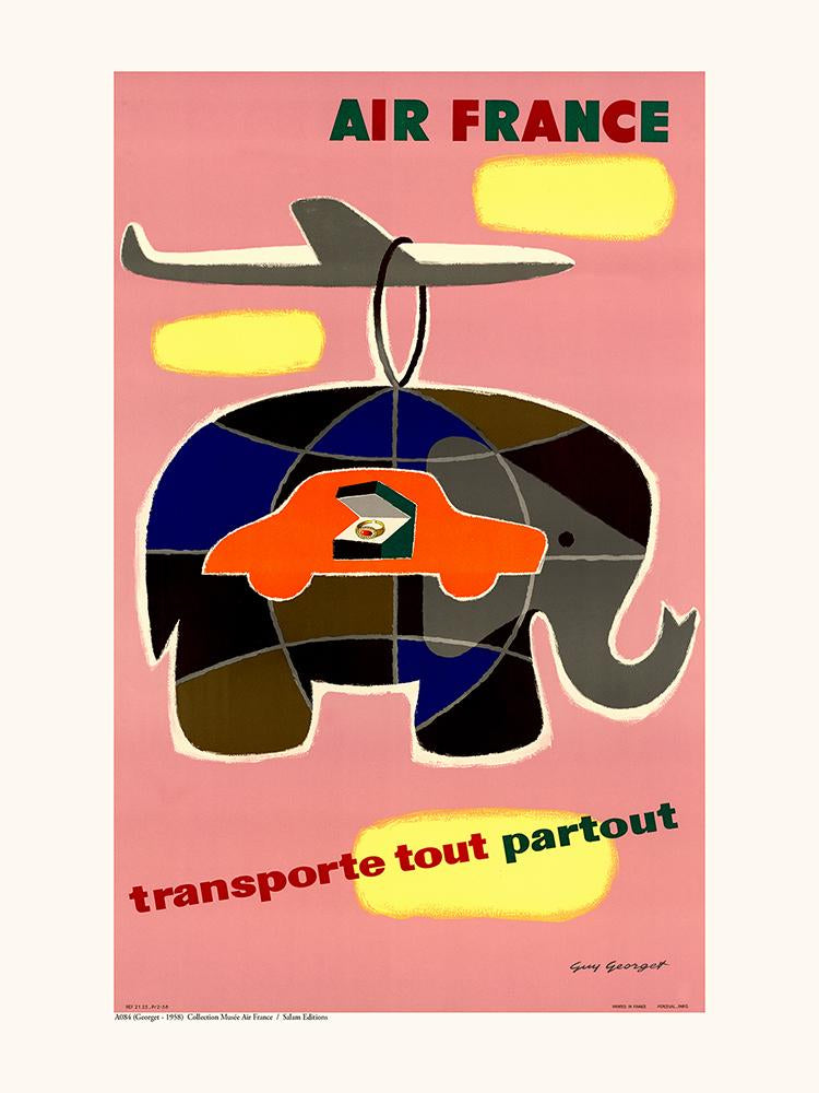 Affiche Transporte Tout, Partout - Air France