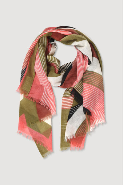 Echarpe de Laine Alchimie Brun Rose